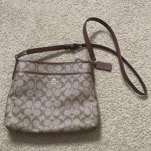 Coach Signature Zip File Crossbody